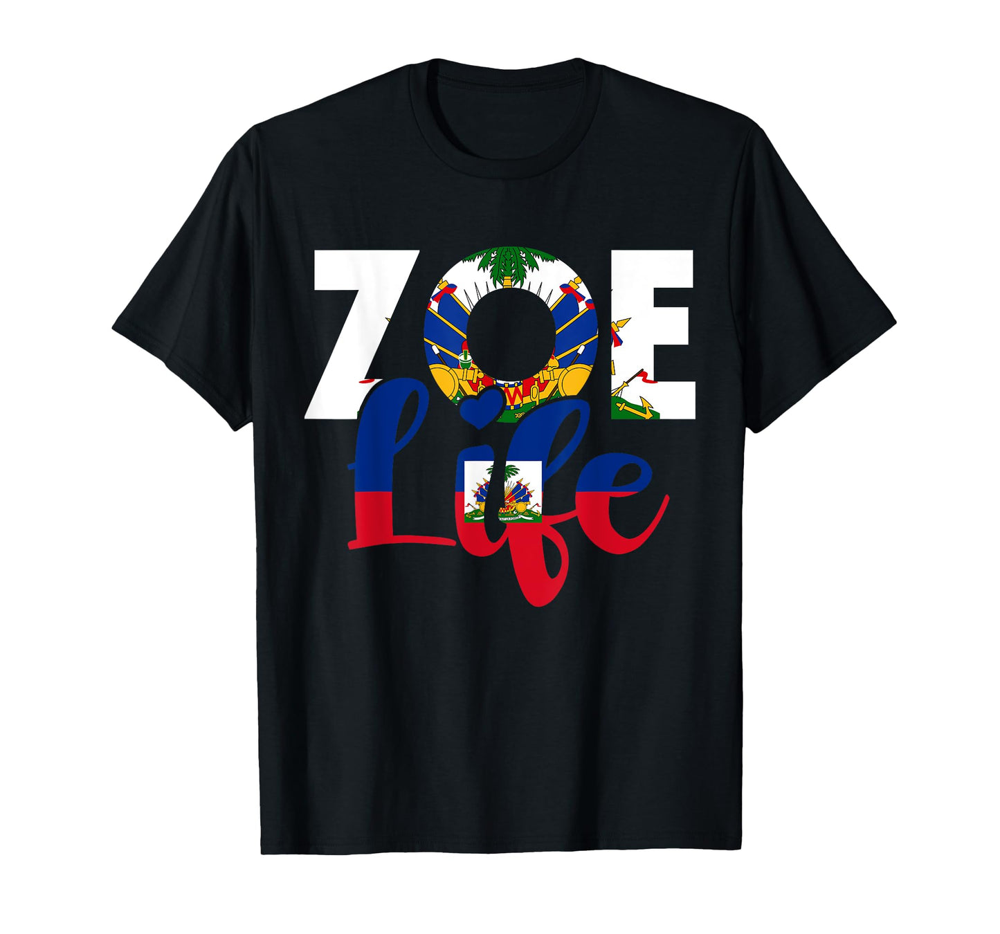 Haiti Flag Zoe Haitian Life Haiti Souvenir T-Shirt