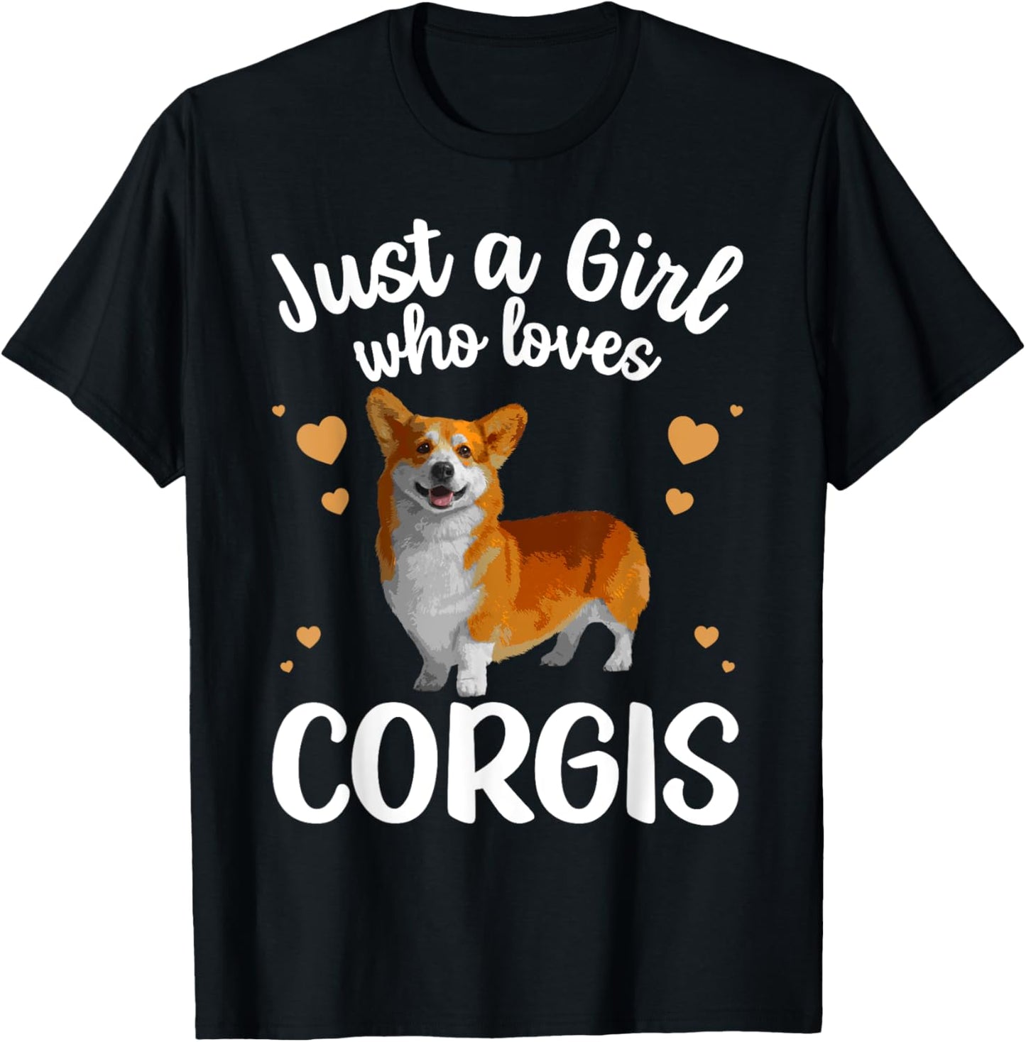 Cute Corgi Art For Girls Women Kids Cardigan Corgi Dog Lover T-Shirt