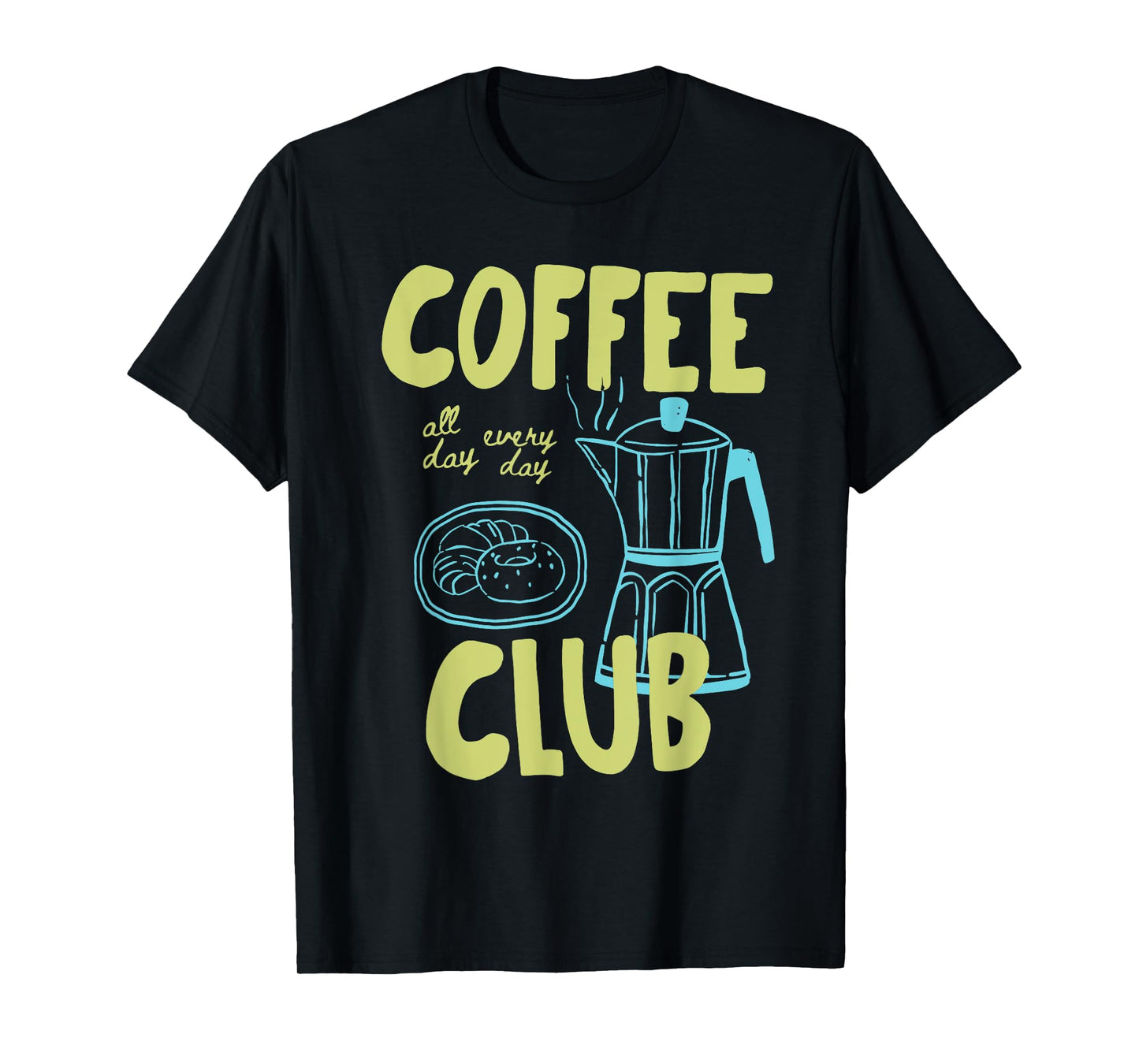 Retro Coffee Club Graphic For Coffee Lovers Men Women T-Shirt