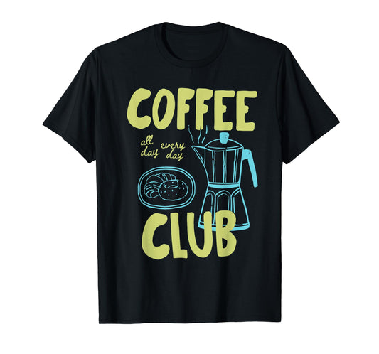 Retro Coffee Club Graphic For Coffee Lovers Men Women T-Shirt
