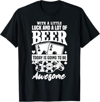 Funny Slot Machine Beer Casino Las Vegas Gambling Gambler T-Shirt