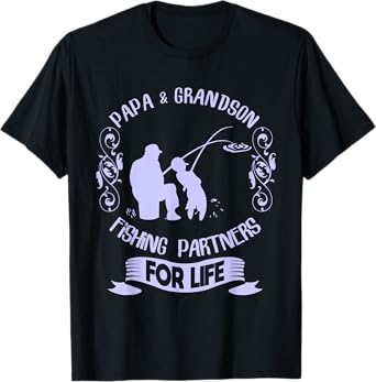 Matching Papa and Grandson Fishing Shirt Fishing Grandpa T-Shirt