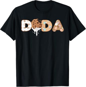 Dada Cookies and Milk 1st Birthday Funny Cookies and Milk T-Shirt