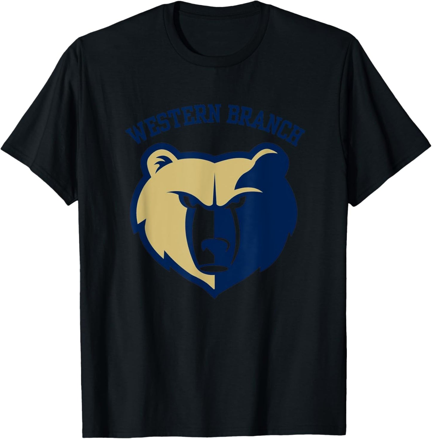 Western Branch Bears Logo T-Shirt - Black
