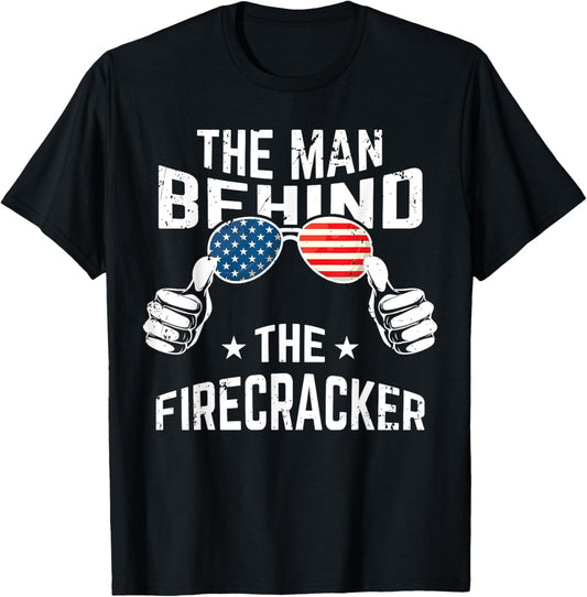 4th of July Pregnancy Shirt The Man Behind The Firecracker T-Shirt