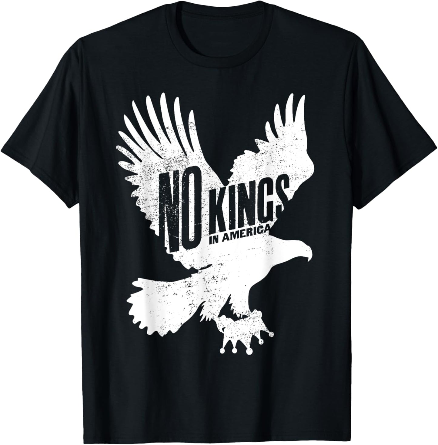 No Kings Protest Eagle Sign Vertical T-Shirt