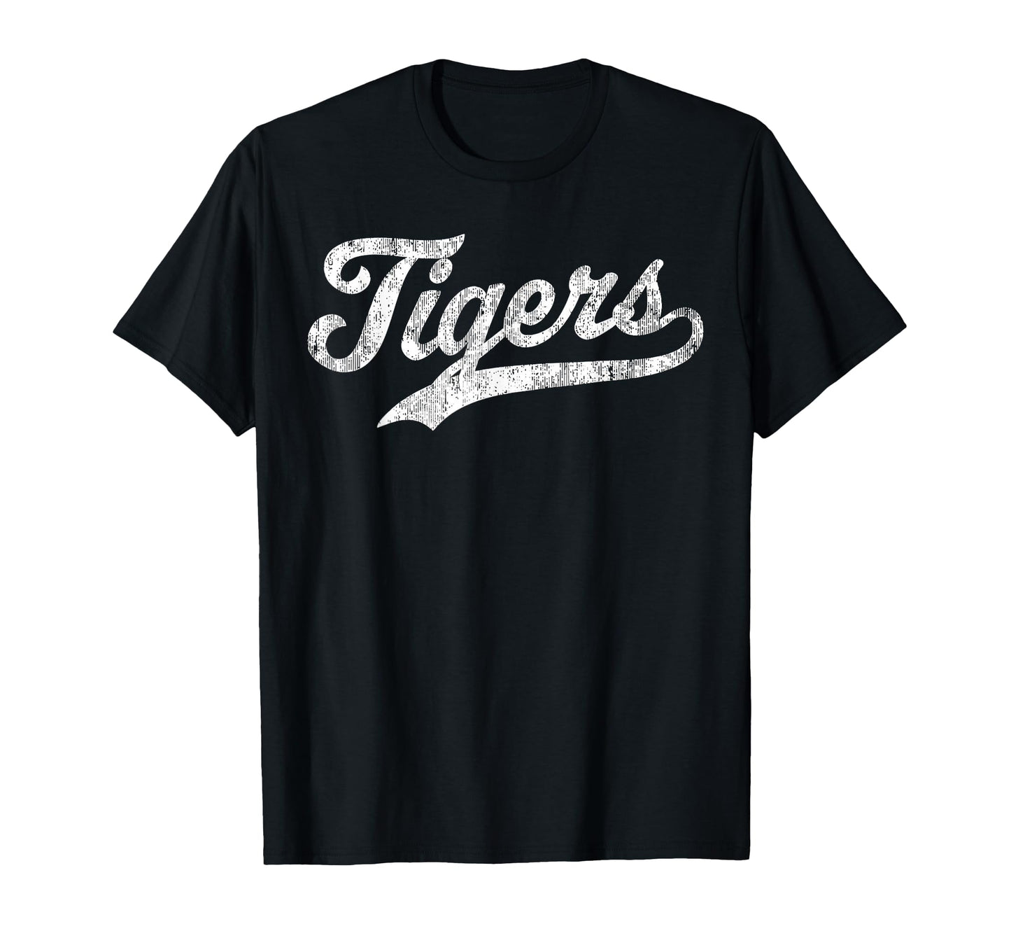 Vintage Tigers Name Personalized Retro for Men Women Kid T-Shirt - T-Shirt | Black