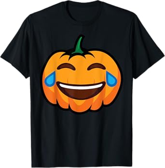 Pumpkin Two Eyes Wink Cry With Big Smile Halloween Costume T-Shirt