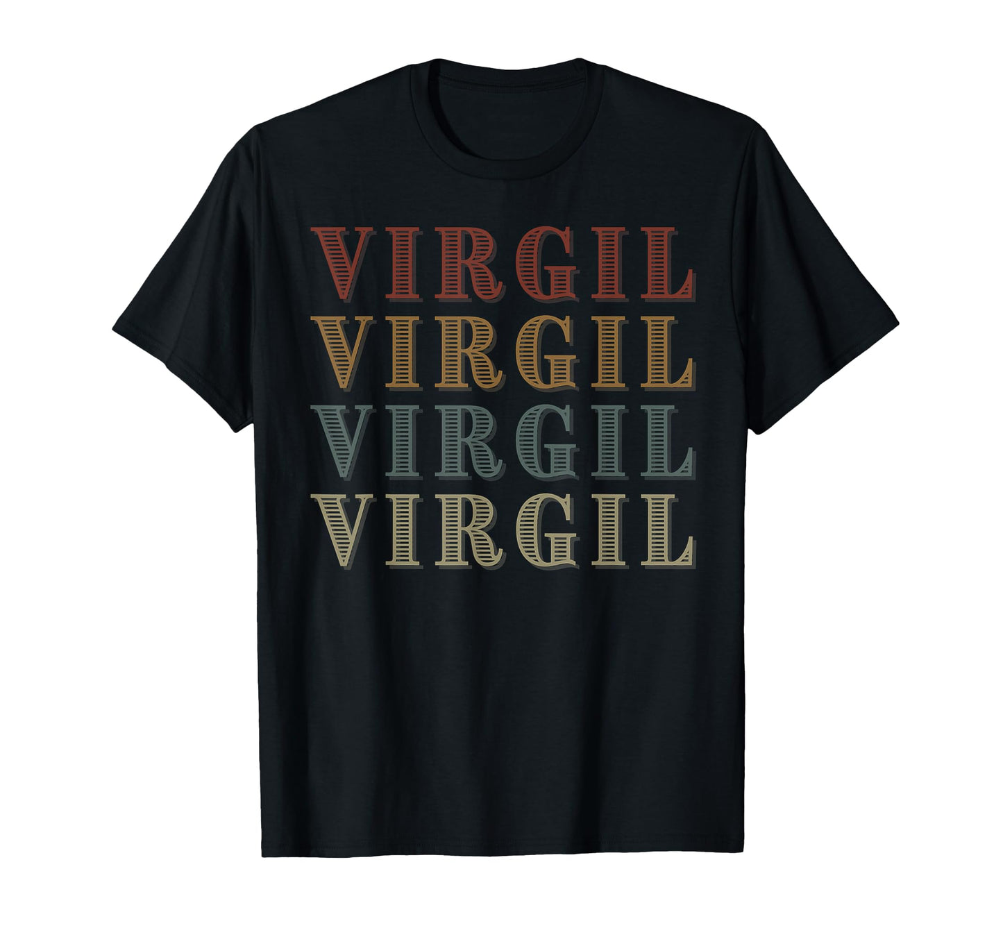 Wealthy Vintage Virgil First Name Funny Love Heart Virgil T-Shirt