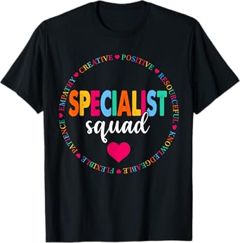 School Support Specialist Squad Teacher Squad Reading SPED T-Shirt