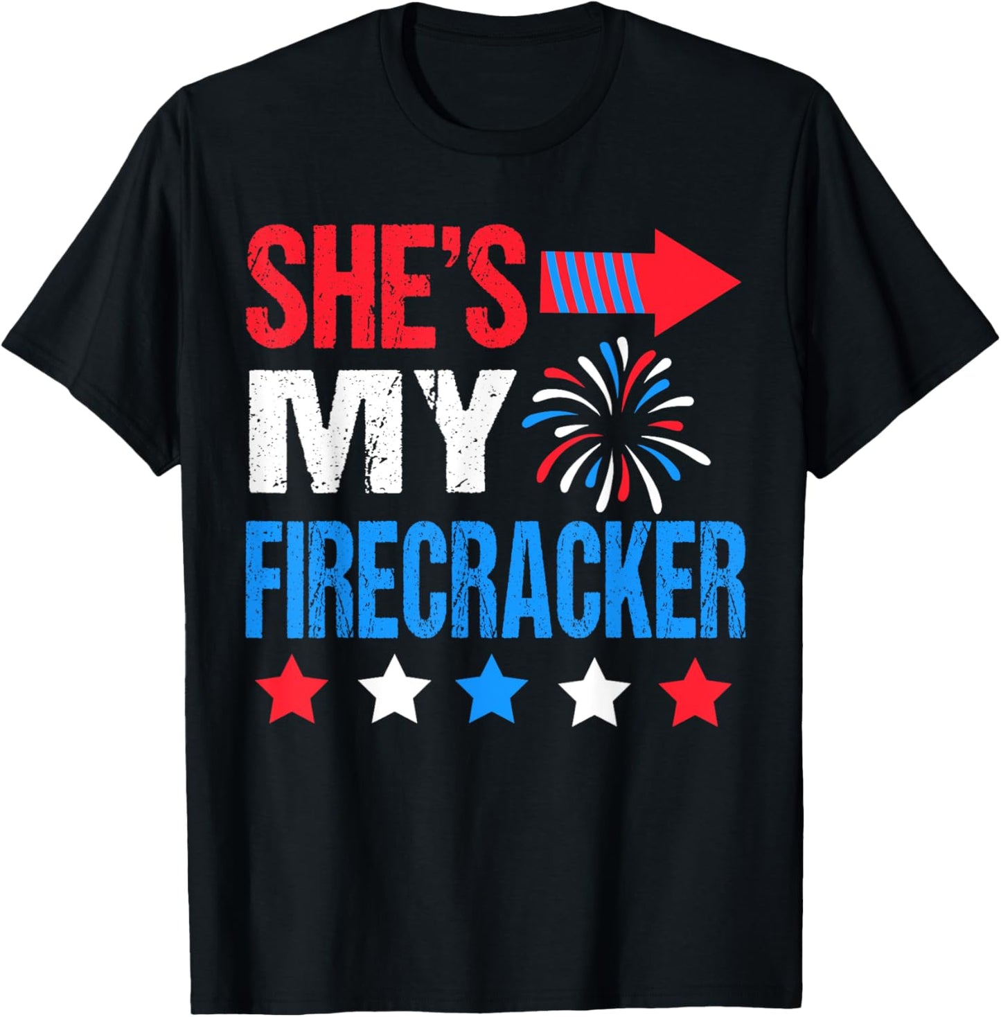 She's My Firecracker Matching 4th of July Shirts For Couples T-Shirt