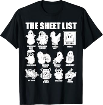 Halloween funny shirt Boo Sheet Halloween the sheet list T-Shirt