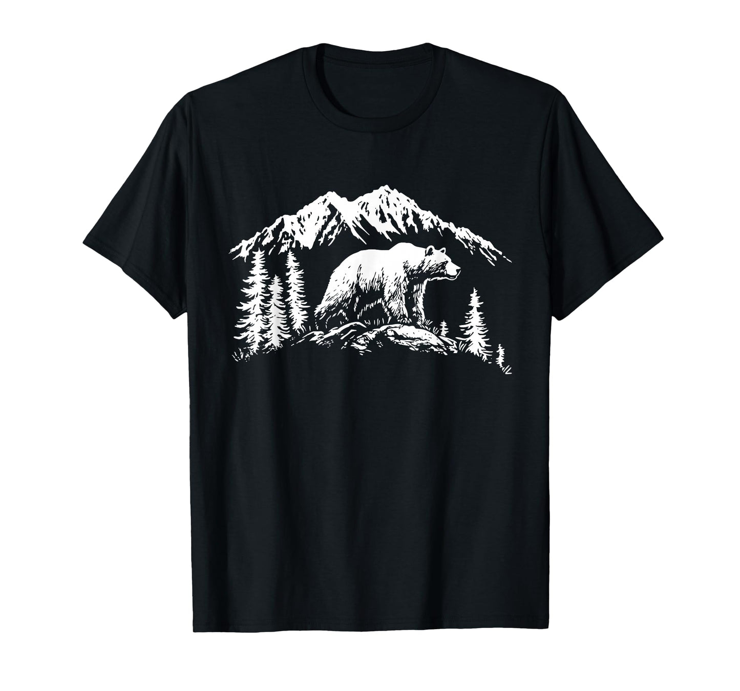 Grizzly Forest Wildlife Mountain T-Shirt