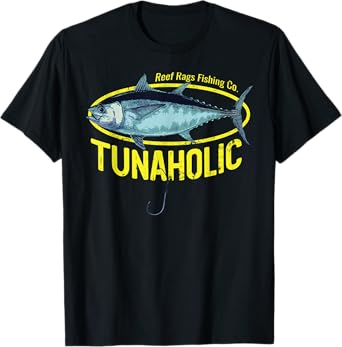 Reef Rags Tunaholic Deep Sea Saltwater Tuna Fishing T-Shirt