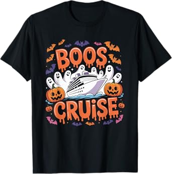 Halloween Party Wine Beer Drinking Boos Cruise T-Shirt