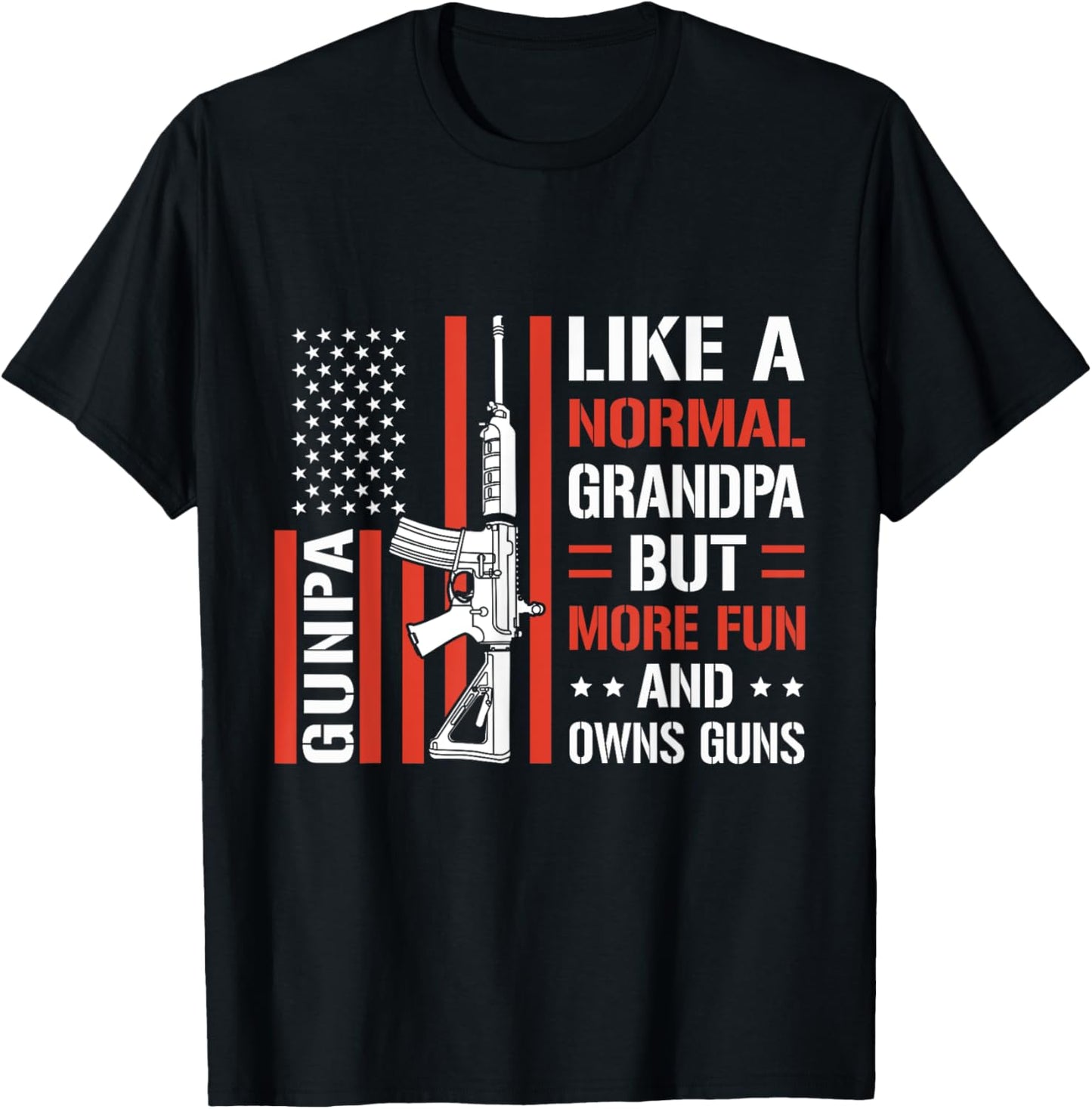 Gunpa Like a Normal Grandpa But More Fun USA T-Shirt