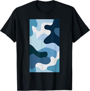 Blue Camo Hunting Camouflage Hunters Guys Outdoors T-Shirt