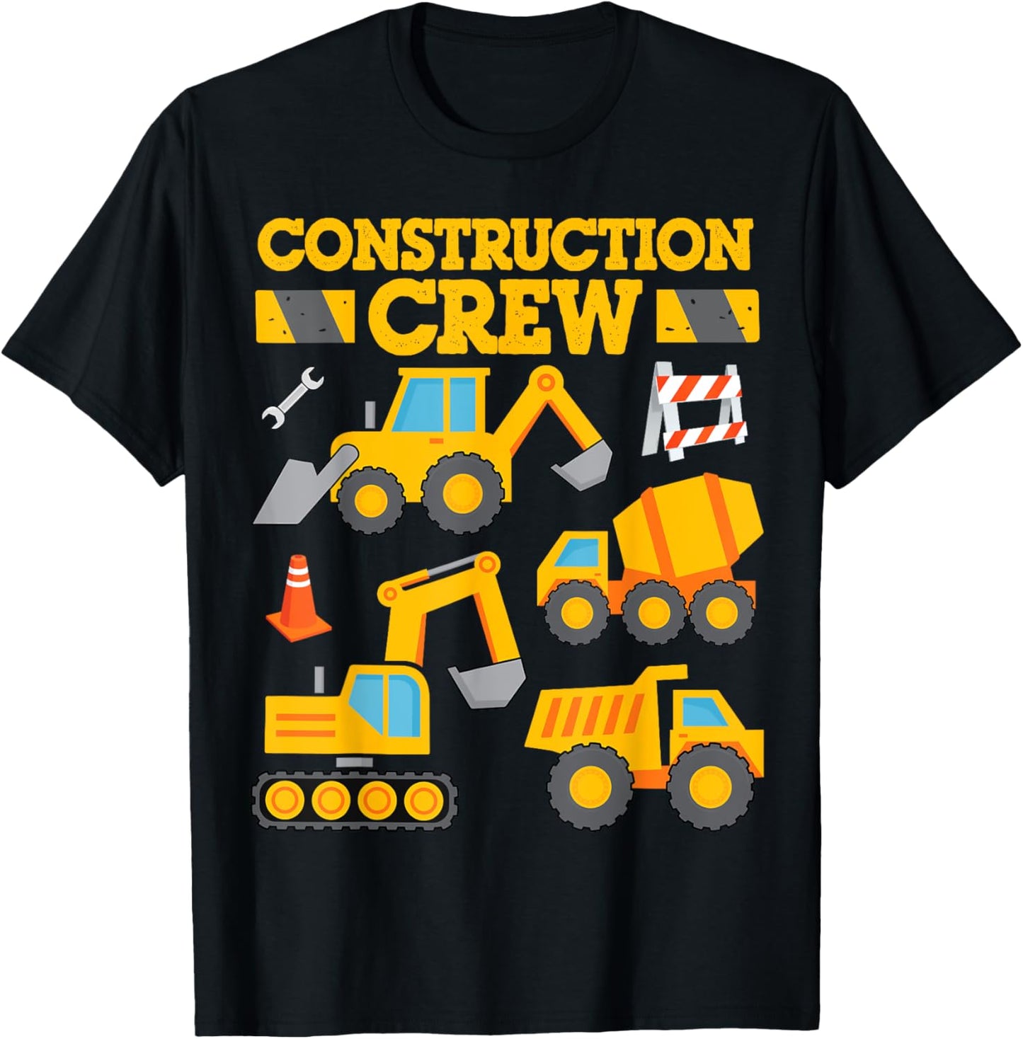 Boys Construction Crew Birthday Party Supplies Matching T-Shirt