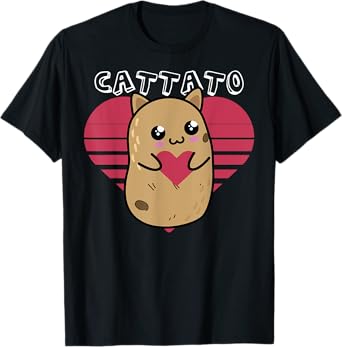 Cat Potato Cattato Hilarious Novelty design T-Shirt for Men Women