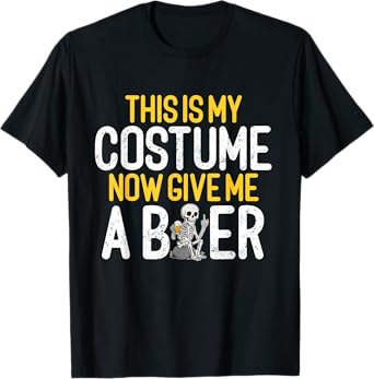 This is My Costume Beer Lover Skeleton Drinking Halloween T-Shirt