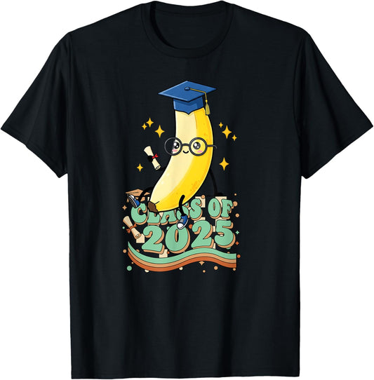 Banana Graduate Class Of 2025 Kids Mens Womens Graduation T-Shirt