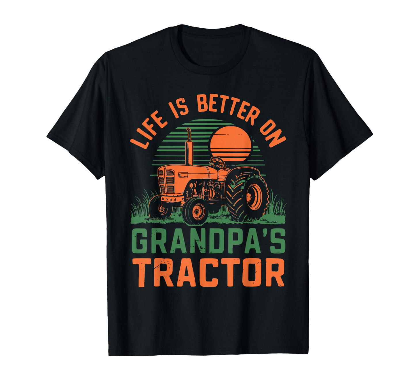 Young Farmer Tractor Boy Life Is Better On Grandpa's Tractor T-Shirt