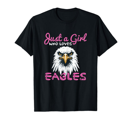 Girl Who Loves Eagle Bald Eagle Wildlife Girls Kids Women T-Shirt