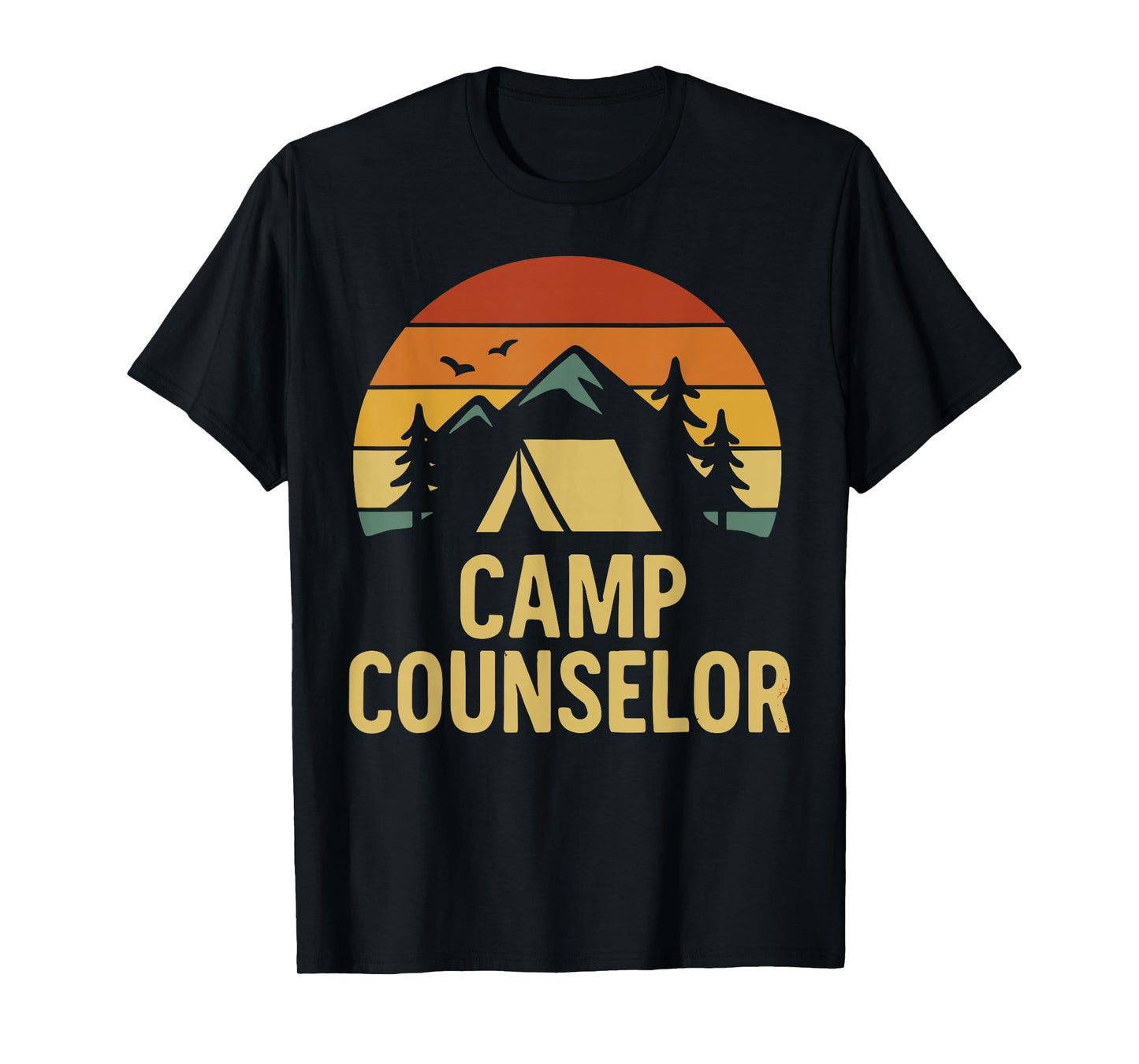 Retro Camp Counselor Tent Summer Outdoor T-Shirt