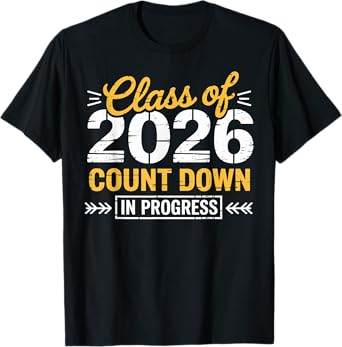 Class Of 2026 Countdown Back To School 2025 First Day Senior T-Shirt