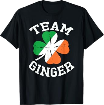 Team Ginger St Patrick's Day Shirt Funny Shamrock Flag Women T-Shirt