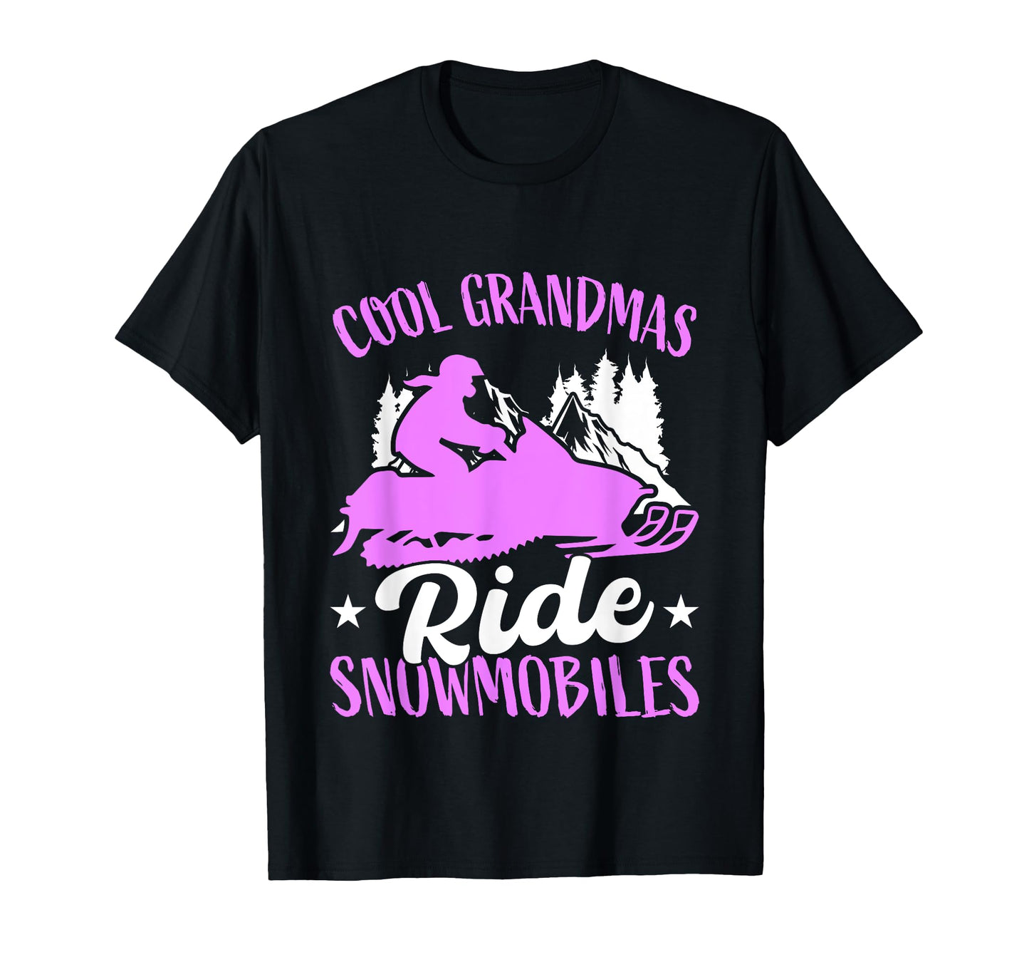 Cool Grandmas Ride Snowmobiles Snowmobiling Snowmobile Rider T-Shirt