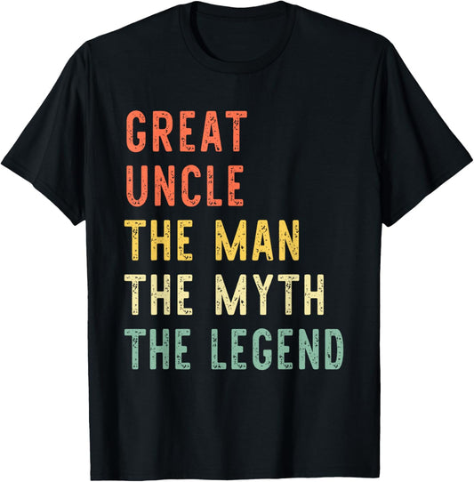 Great Uncle The Man The Myth The Legend Retro Vintage T-Shirt