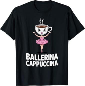 Kids Meme Italian Brainrot Ballerina Cappuccina T-Shirt