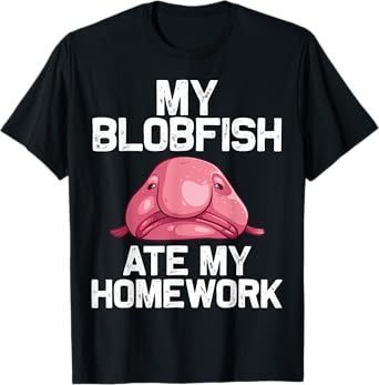 Funny Blobfish Gift Kids Boys Girls Stuffed Sea Animal Lover T-Shirt