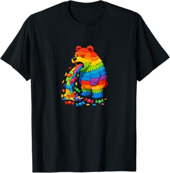 Bear Piñata, Piñata Bear, Bear, Rainbow, Funny, PRIDE T-Shirt
