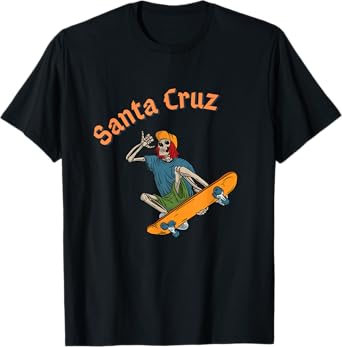 Vintage Santa Cruz California Epic Skeleton Skateboarder T-Shirt
