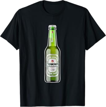 HEX Crypto Hexeken Lager Beer Brand Parody Bottle Hexican T-Shirt