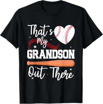 That'S My Grandson Out There Baseball Grandma Mother's Day T-Shirt