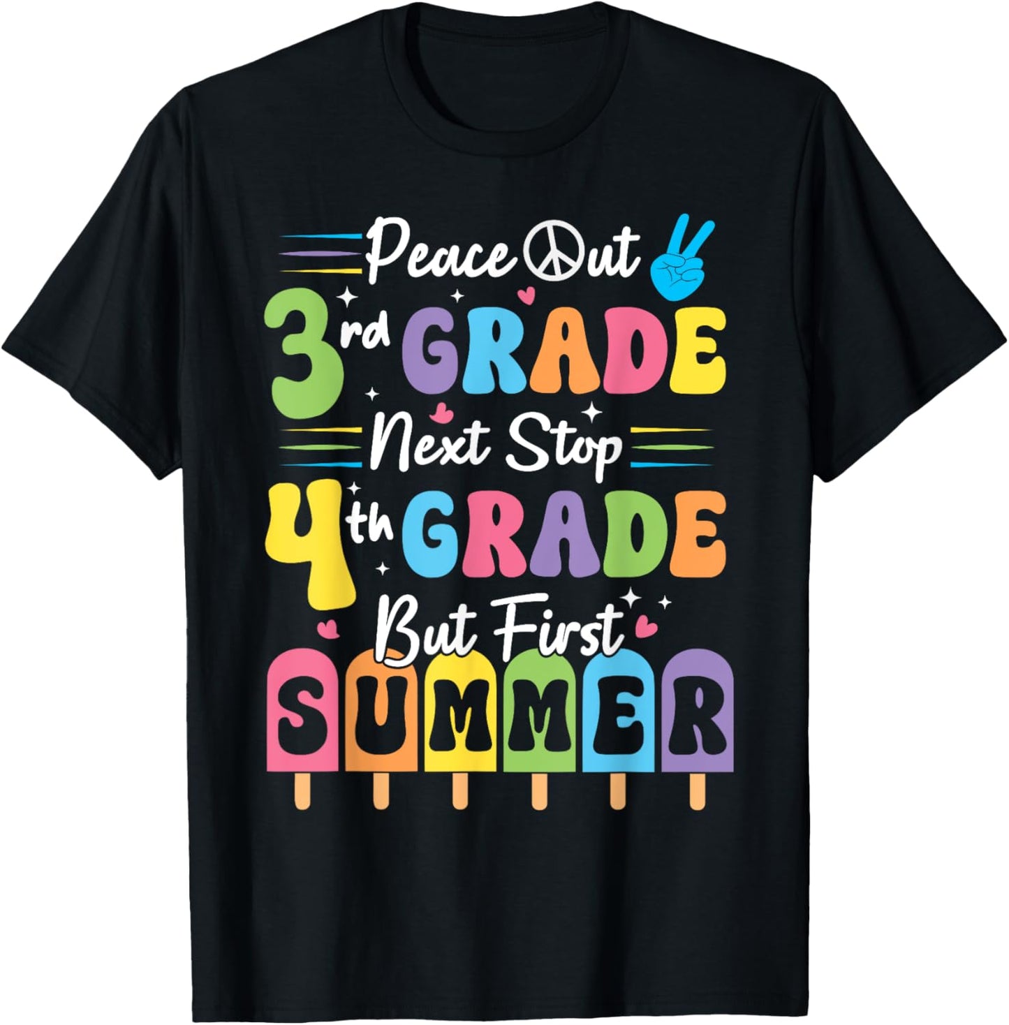 Peace We Out 3rd Grade Summer Graduation Third Graders Grad T-Shirt