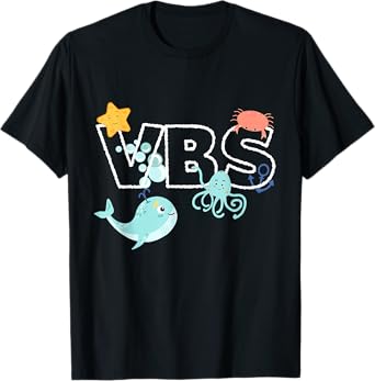 VBS Crew Summer Vacation Bible School Funny Ocean Animal T-Shirt for Men Women Girls Kids