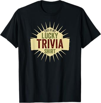 Funny This is My Lucky Trivia Shirt Team Trivia Night T-Shirt