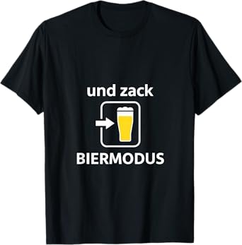Zack Beer Mode, Funny Beer Drinking T-Shirt