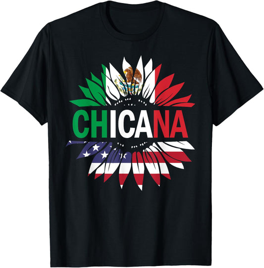 Chicana-Shirt Men Women Kids Girls Boys Mexican USA Flag T-Shirt