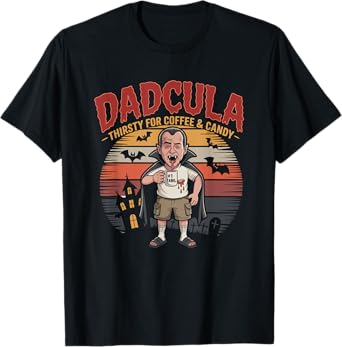 Funny Dadcula Halloween Dad Dracula Costume T-Shirt