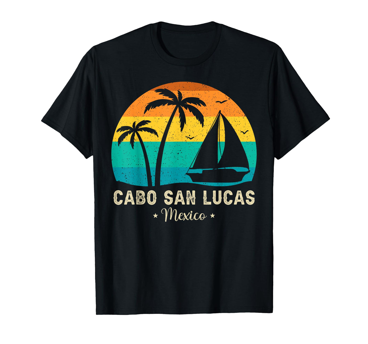 Vintage Cabo San Lucas Mexico Sunset, Vacation Summer Men Women Girls Kids T-Shirt