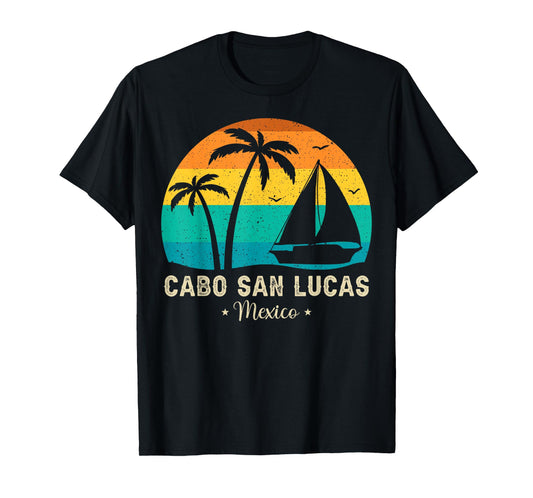 Vintage Cabo San Lucas Mexico Sunset, Vacation Summer Men Women Girls Kids T-Shirt