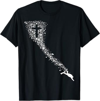 Christian Scuba Diving Jesus Cross Dive Flag Faith Diver Art T-Shirt