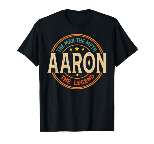 AARON The Man The Myth The Legend Vintage Personalized T-Shirt