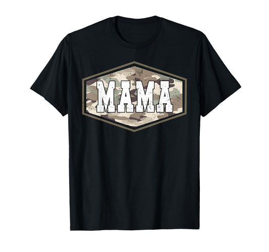 Retro Old School Camo Mama, Camouflage Mom Life Mother's Day T-Shirt