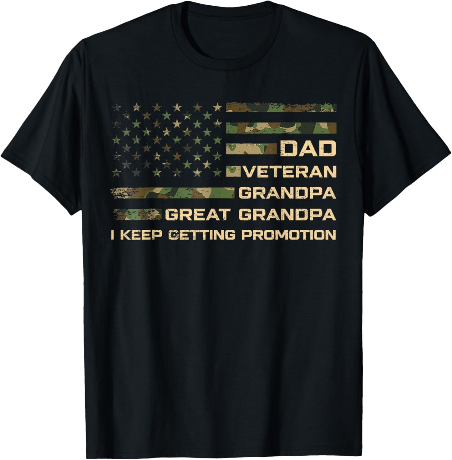 Fathers Day Dad Grandpa Veteran Great Grandpa from Grandkids T-Shirt